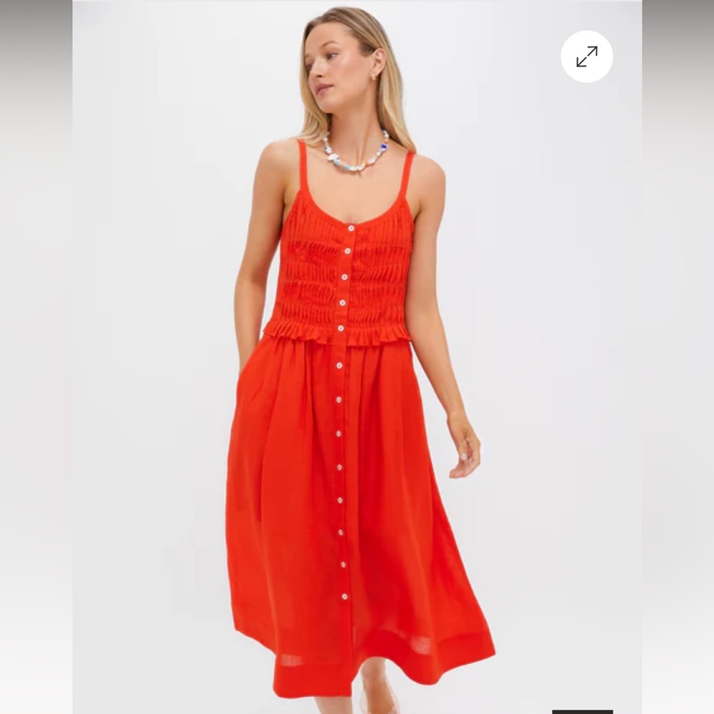 Tuckernuck Chili Zora Solid Tank Button Down Dress NWOT